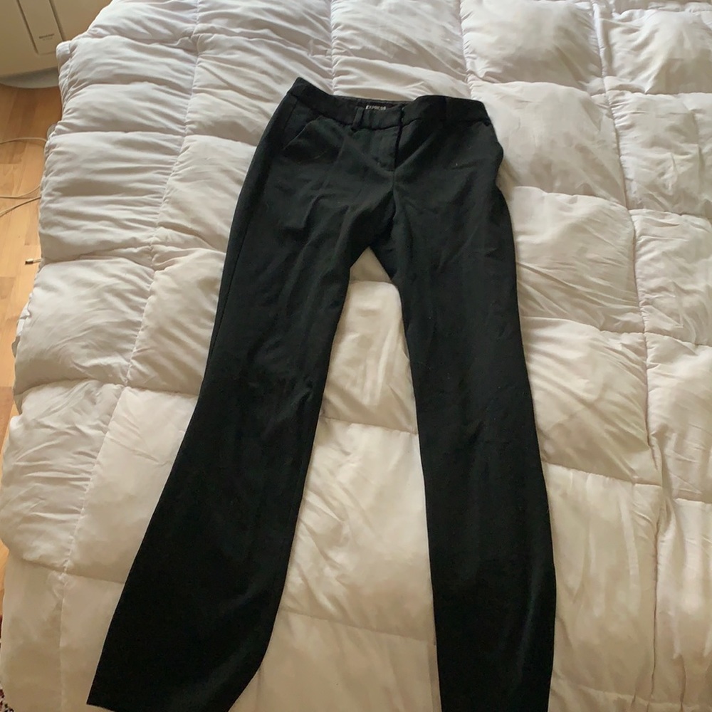 Dress pants. All black. Mid rise. 0R.